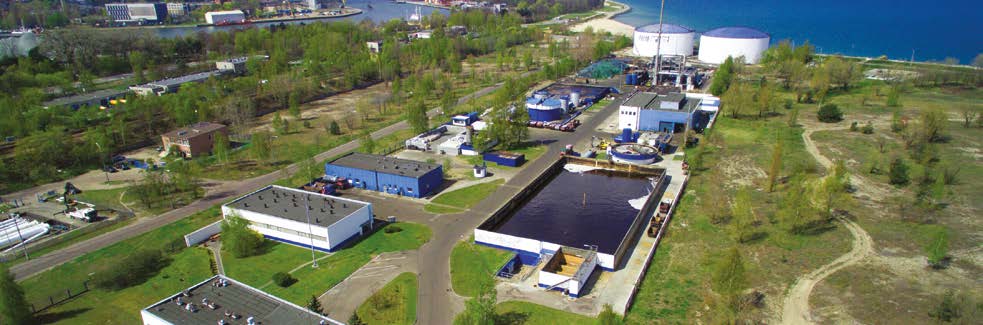 Zakład Port Service w Gdańsku z lotu ptaka